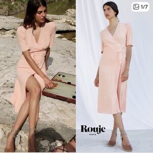 Rouje Peach Wrap Dress